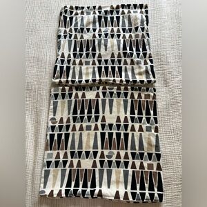 IKEA Set Of 2 Malisen Pillow Covers 20x20 Modern Geometric Velvet. EUC